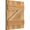 Ekena Millwork Joined Board-n-Batten Shutters w/Z-Bar, Rough Sawn Western Red Cedar, 16 1/8W x 18H, PR RBJ06Z16X018RWR - alternate 2